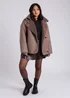 Urban Bliss Taupe Short Bonded Jacket - 10 Image 3