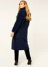Gini London Navy Longline Teddy Coat - S/M Image 2