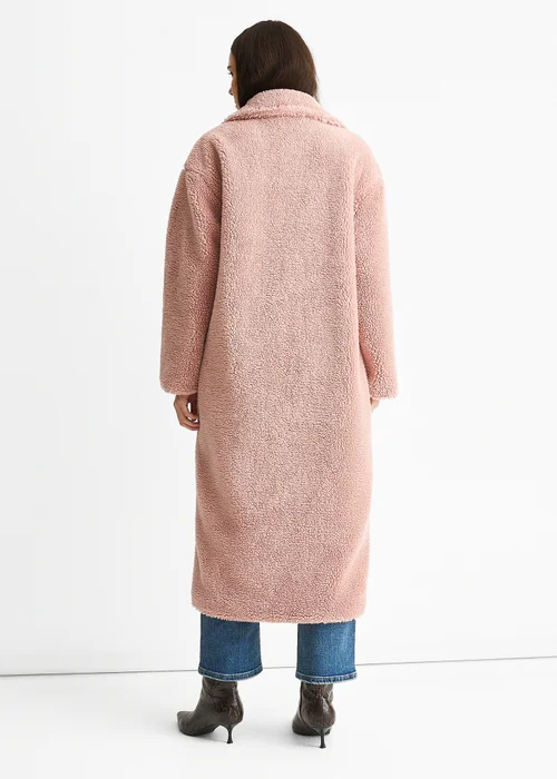 Gini London Blush Longline Teddy Coat - S/M Image 2