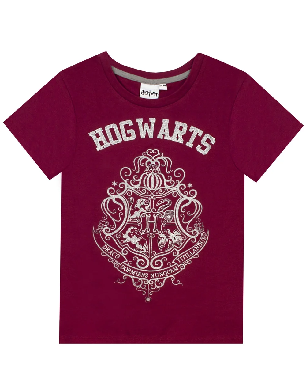 Vanilla Underground Harry Potter Girls Purple Hogwarts Crest Pyjama Set (5 - 14 Years) - Age 11-12 Years Image 2