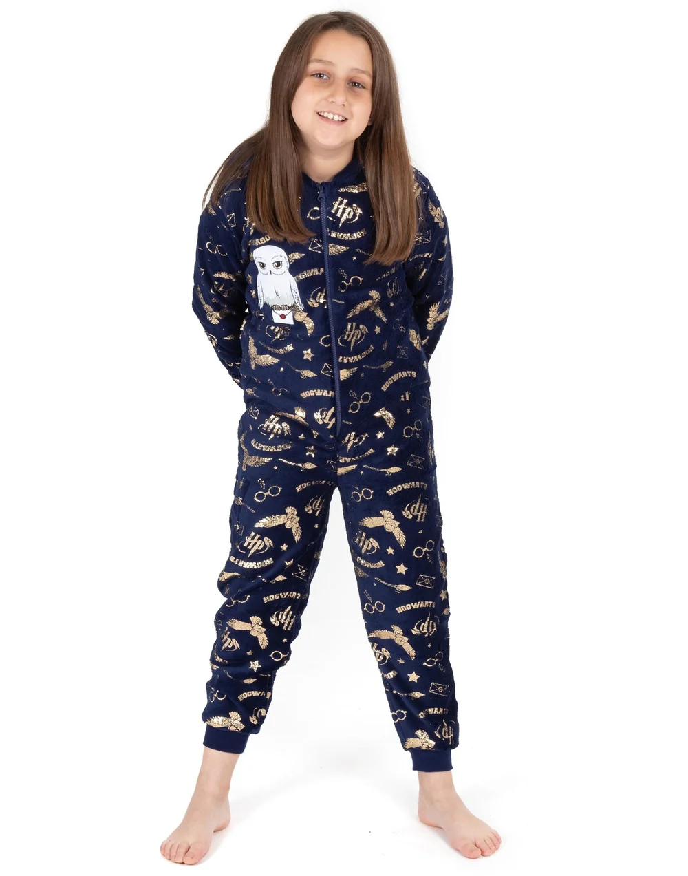 Vanilla Underground Harry Potter Girls Blue Hedwig Applique Onesie (5-15 Years) - Age 8-9 Years Image 1