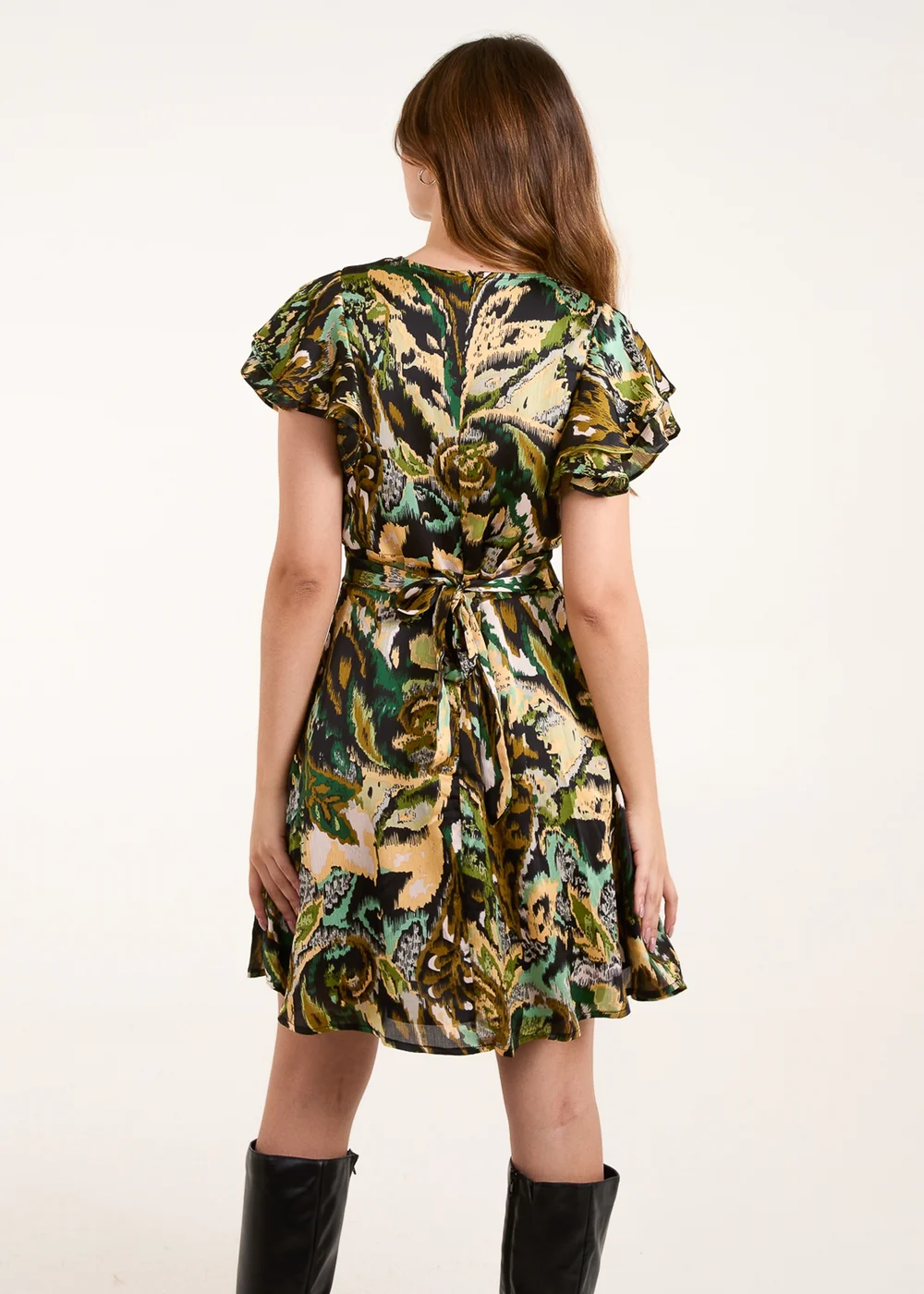 Blue Vanilla Black Angel Sleeve Wrap Mini Dress - 8 Image 2