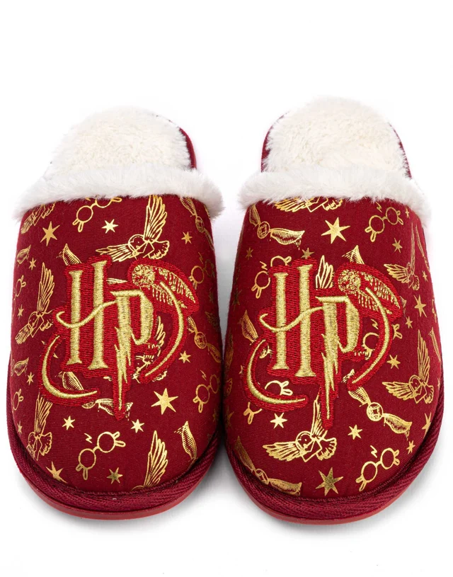 Vanilla Underground Harry Potter Girls Red Logo Mule Slippers (12 Younger - 5 Older)