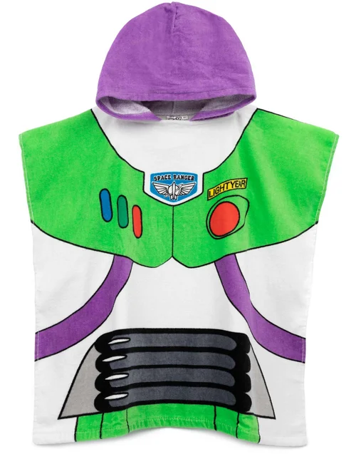 Vanilla Underground Disney Boys Multicoloured Buzz Lightyear Poncho Towel - One Size Image 1