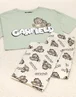 Garfield Green Short Sleeve Long Leg Pyjama Set - Large Image 2