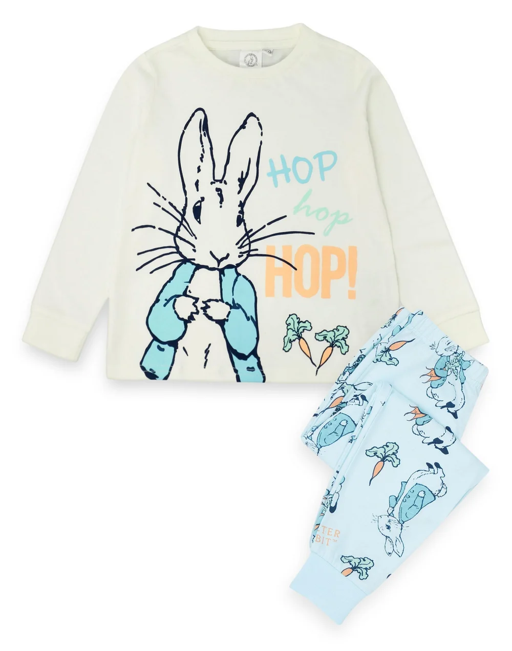 Vanilla Underground Peter Rabbit Kids Blue Print Pyjamas (12 Months - 4 Years) - 18 - 24 Months Image 1