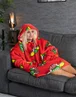 Vanilla Underground Friends Unisex Red Central Perk Logo Blanket Hoodie - One Size Image 2