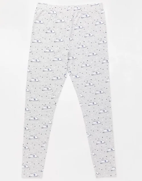 Peanuts Blue Snoopy Short Sleeve Long Leg Pyjama Set - Medium Image 3