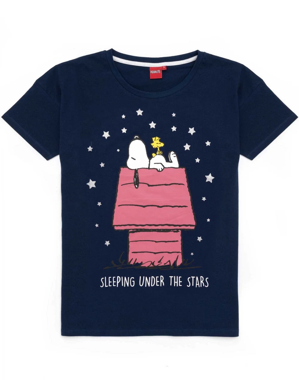 Peanuts Blue Snoopy Short Sleeve Long Leg Pyjama Set - Medium Image 2