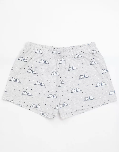 Peanuts Blue Snoopy Short Sleeve Short Leg Pyjama Set - Medium Image 4