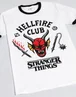 Vanilla Underground Stranger Things Mens White Hellfire Club Logo T-Shirt - 3XL Image 2