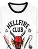 Vanilla Underground Stranger Things Mens White Hellfire Club Logo T-Shirt - 3XL Image 3