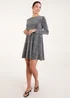 Blue Vanilla Silver Metallic Diamante Swing Dress - L Image 5