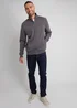 Threadbare Dark Grey Funnel Neck Zip Through Sweatshirt - 2XL Image 4