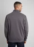 Threadbare Dark Grey Funnel Neck Zip Through Sweatshirt - 2XL Image 2