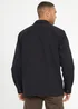 Threadbare Black Relaxed Fit Cotton Twill Button Up Shacket - L Image 2