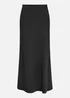 Yumi Black Satin Midi Skirt - Size 14 Image 3