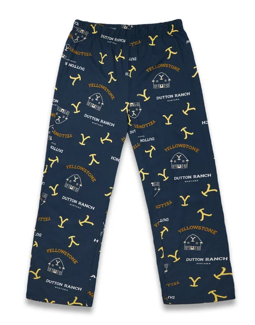 Yellowstone Multicoloured Top Short Sleeve Long Leg Pyjama Set - Small Image 4