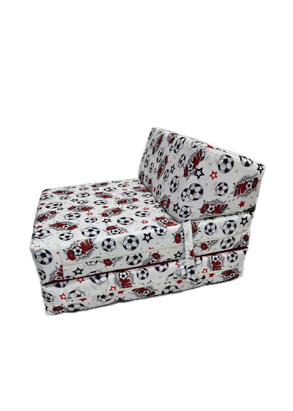 Kaikoo White Kids Goal Print Chairbed - One Size Image 2