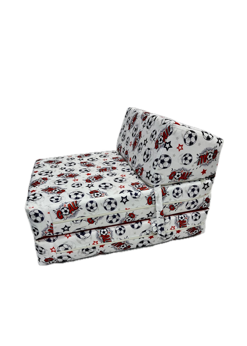 Kaikoo White Kids Goal Print Chairbed - One Size Image 2