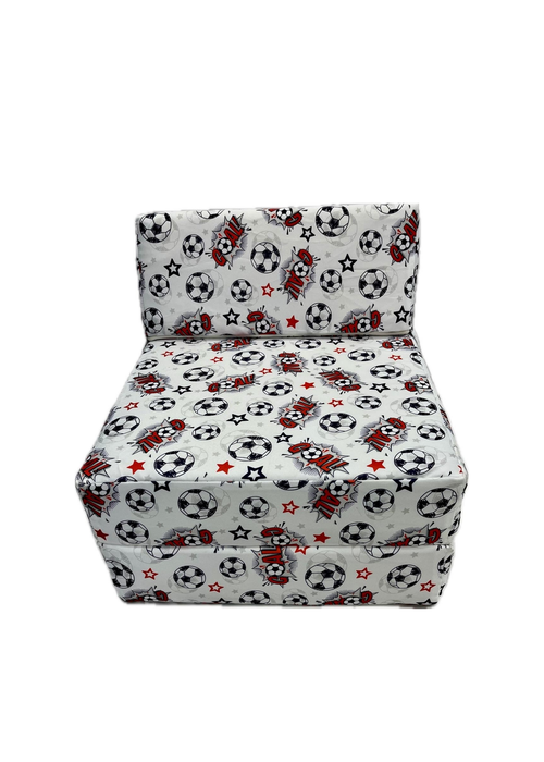 Kaikoo White Kids Goal Print Chairbed - One Size Image 3