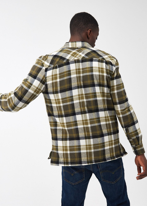 Regatta Dark Khaki Check Thamos Long Sleeved Checked Shirt - Small Image 2