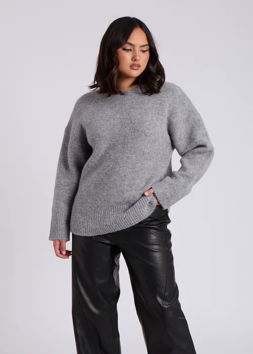 Urban Bliss Grey Wool Blend Jumper - Medium Image 1