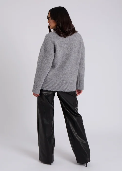 Urban Bliss Grey Wool Blend Jumper - Medium Image 4