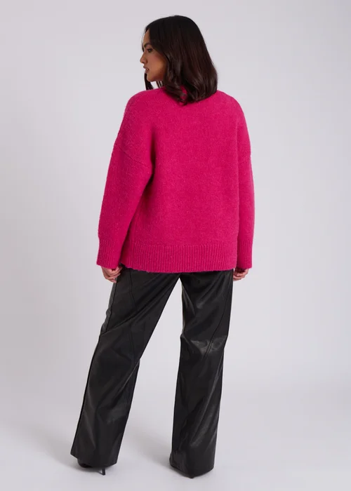 Urban Bliss Pink Wool Blend Jumper - Large Image 4