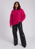 Urban Bliss Pink Wool Blend Jumper - Large Image 1