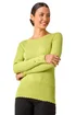 Roman Green Button Detail Ribbed Longline Jumper - Size 20 Image 1