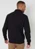 Threadbare Black Funnel Neck Zip Through Sweatshirt - M Image 2