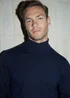 Threadbare Navy Knitted Roll Neck Jumper - Small Image 3