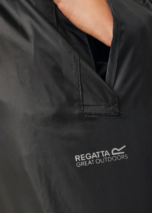 Regatta Black Kids Stormbreak Waterproof Hydrofort Overtrousers (3-16 Years) - Age 7-8 Years Image 4
