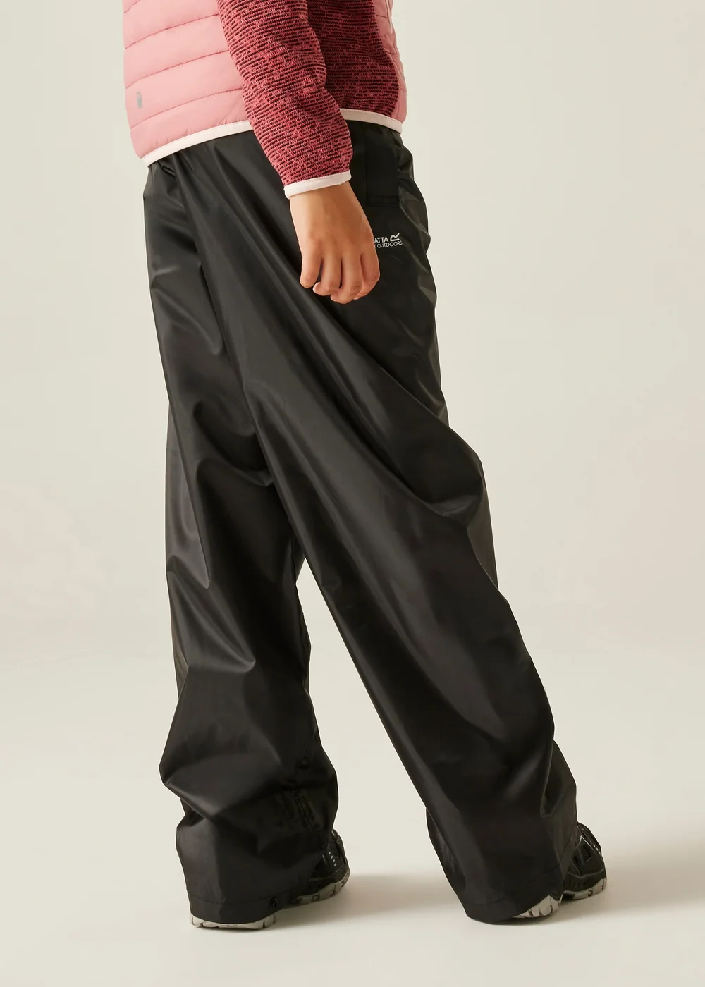 Regatta Black Kids Stormbreak Waterproof Hydrofort Overtrousers (3-16 Years) - 7-8 Yrs Image 4