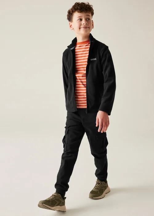 Regatta Black Kids King II Anti-Pill Symmetry Fleece (3-16 Years) - Age 7-8 Years Image 3