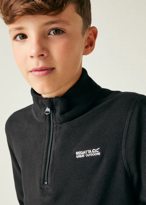 Regatta Black/ Black Kids Hot Shot II Anti-Pill Symmetry Fleece (3-16 Years) - Age 13 Years Image 4