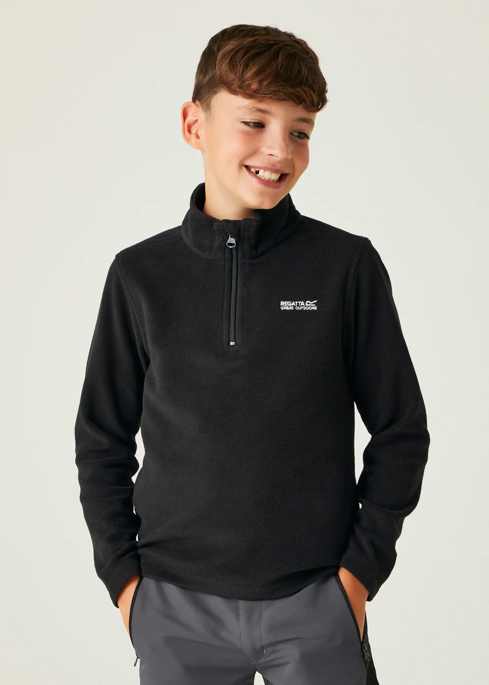 Regatta Black/ Black Kids Hot Shot II Anti-Pill Symmetry Fleece (3-16 Years) - Age 13 Years Image 1