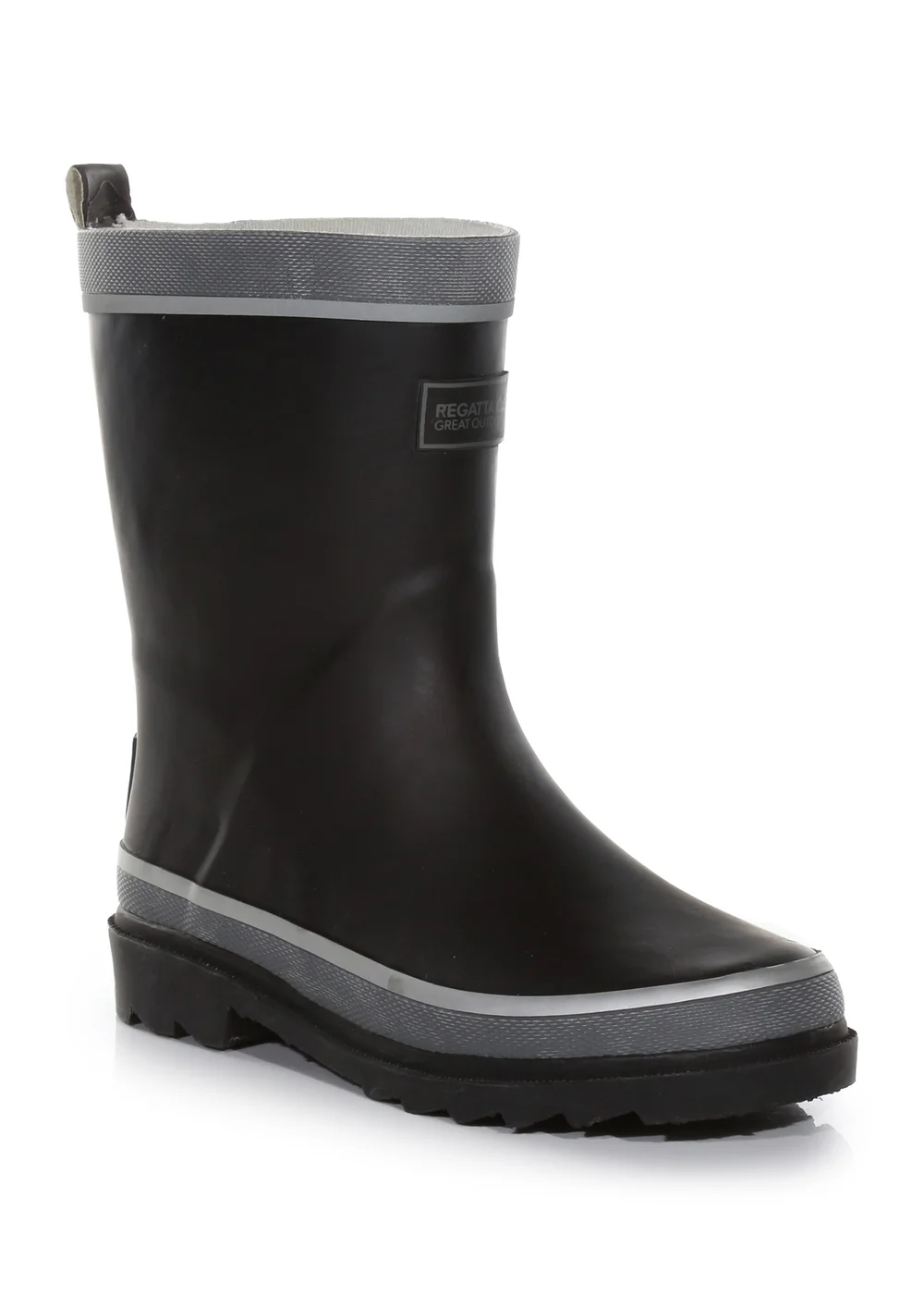 Regatta Black Kids' Foxfire Reflective Wellies - Size 11 Infants Footwear Image 2
