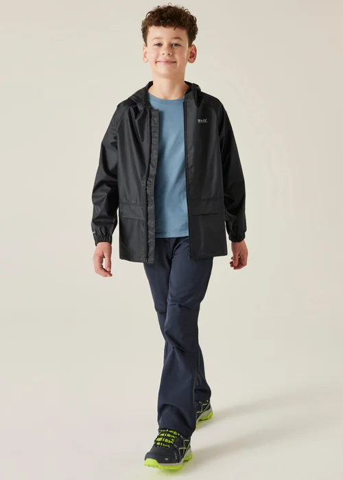 Regatta Navy Kids Stormbreak Waterproof Hydrofort Jacket (3-16 Years) - 3-4 Yrs Image 3
