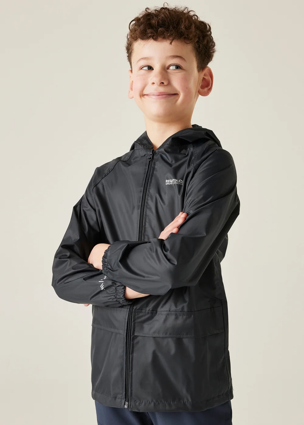 Regatta Navy Kids Stormbreak Waterproof Hydrofort Jacket (3-16 Years) - Age 3-4 Years Image 1