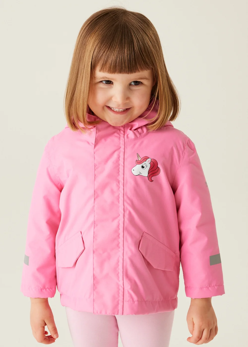 Regatta Pink Multi Kids' Animal Rainy Day Waterproof Insulated Jacket (6-72 months) - 36 - 48 months Image 1