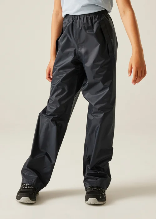 Regatta Navy Kids Stormbreak Waterproof Hydrofort Overtrousers (3-16 Years) - 2 Yrs Image 1