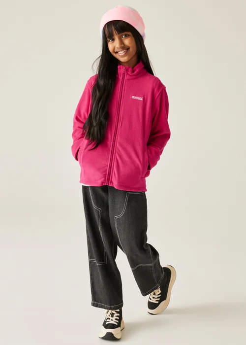 Regatta Candy Pink Kids' King II Anti-Pill Fleece (3-16yrs) - Age 3-4 Years Image 4