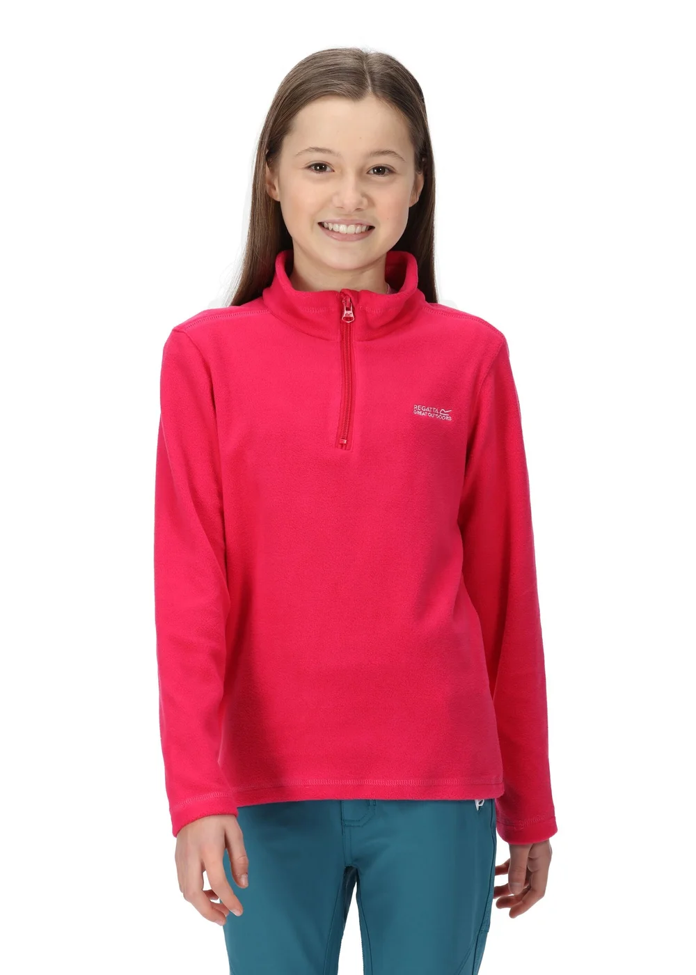 Regatta Pink Kids Hot Shot II Anti-Pill Symmetry Fleece (3-16 Years) - Age 3-4 Years Image 1
