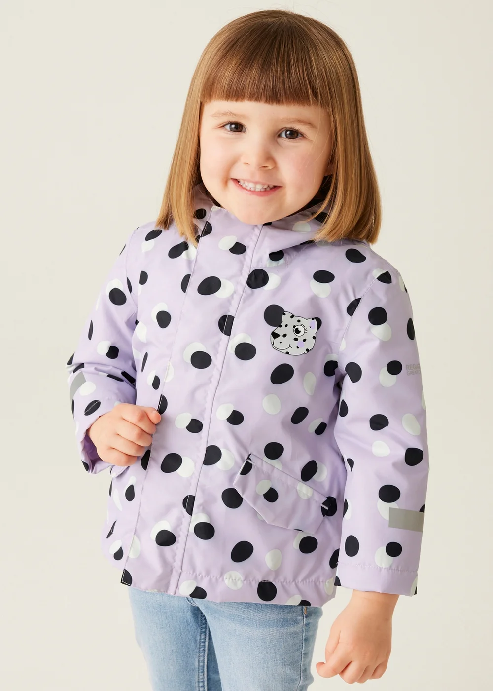 Regatta Lavender Kids' Animal Rainy Day Waterproof Insulated Jacket (6-72 months) - Age 4-5 Years Image 1
