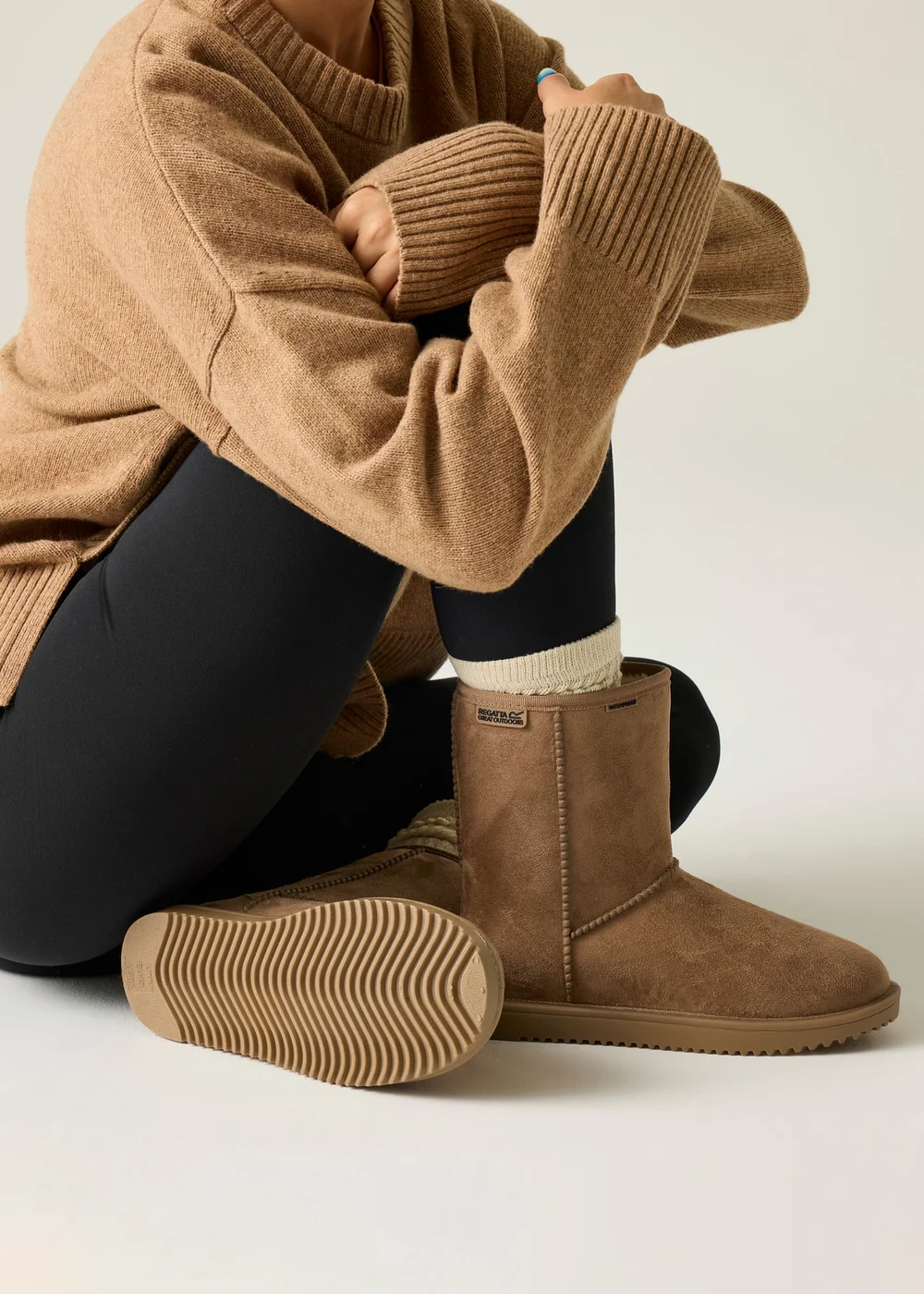 Regatta Burnt Tan Risley Mid Waterproof Lifestyle boots - 7 Image 4