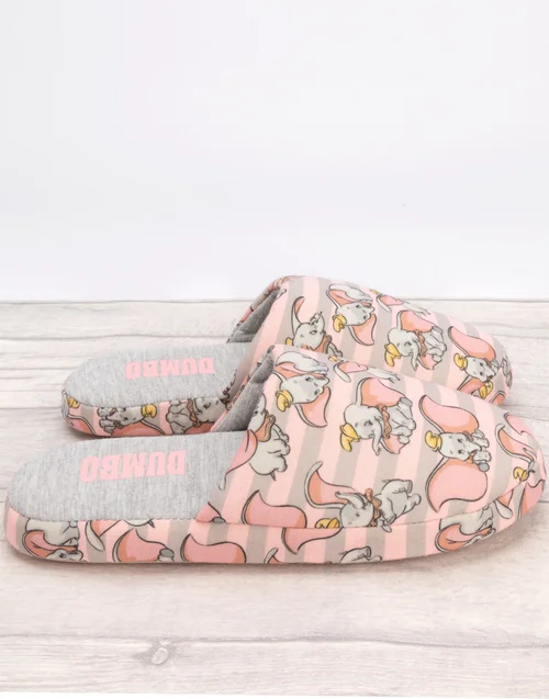 Disney Pink Dumbo Mule Slippers - Size 7-8 Image 4