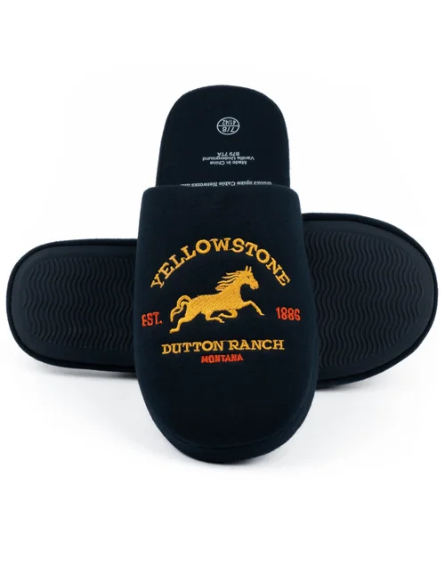Yellowstone Blue Dutton Ranch Montana Mule Slippers - Size 11-12 Image 3
