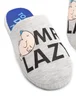 Mr. Men Grey Mr Lazy Mule Slippers - Size 11-12 Image 4